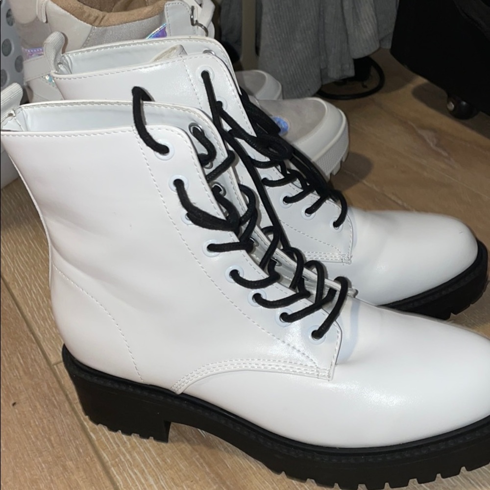 White combat boots!
